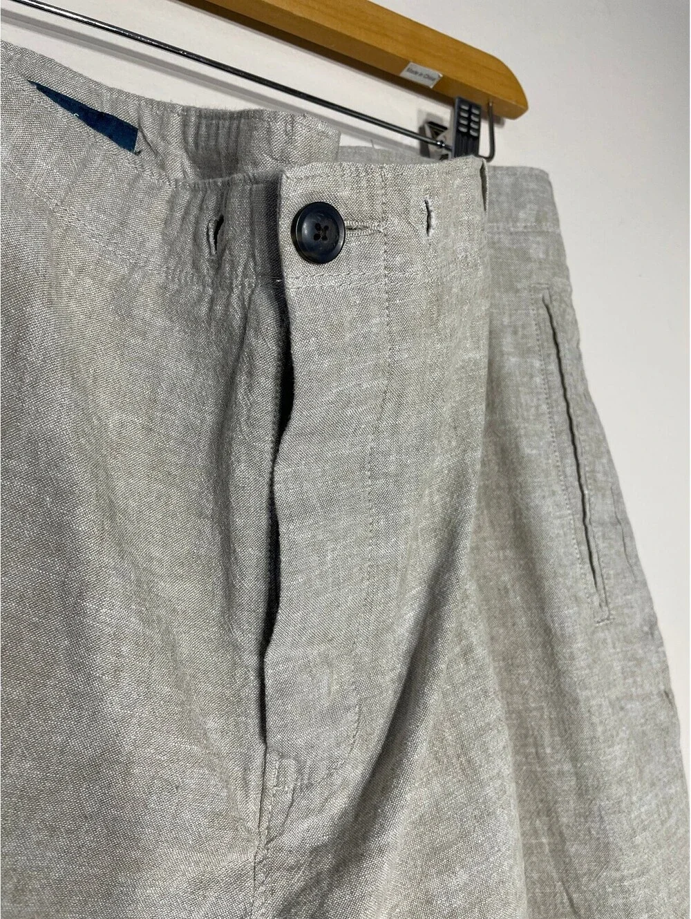 Linen Cotton Blend Trousers Coastal Old Money Summer 38